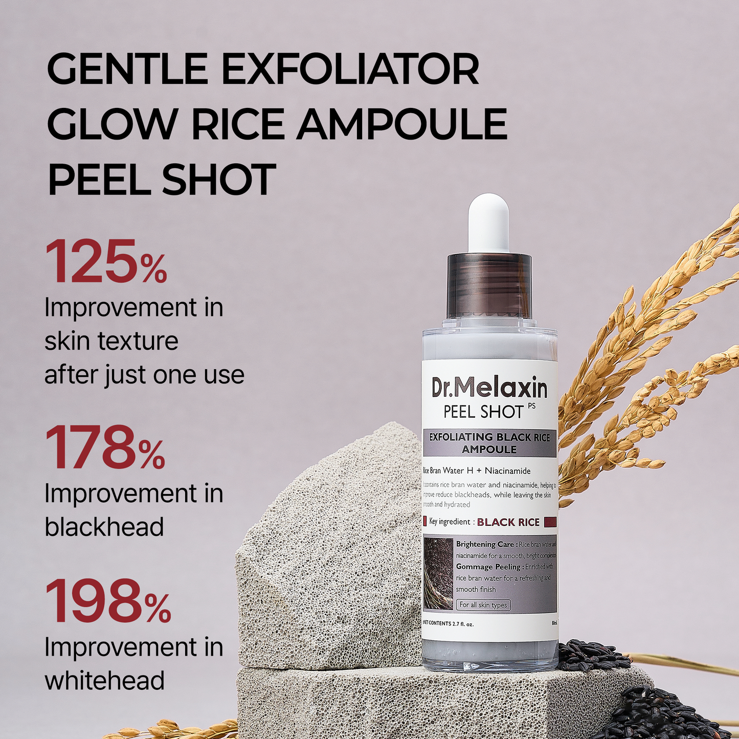 Sérum de riz noir -  Exfoliant naturel